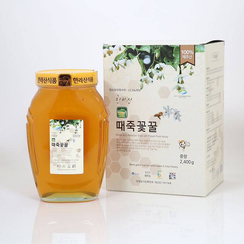 면세 제주하우스 한라산 때죽꽃꿀 유리병 2.4kg