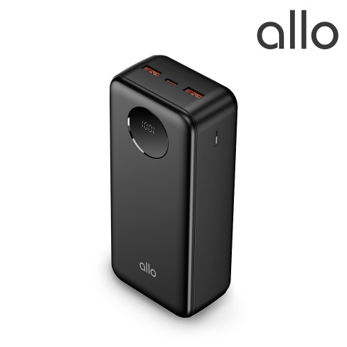 [알로코리아] 22.5W 고속충전 QC/PD 보조배터리 allo3007PD [30000mAh] 블랙 색상
