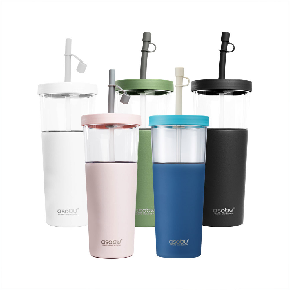 아소부 빨대텀블러 앤 스테인레스컵 2IN1 마리나 845ml
