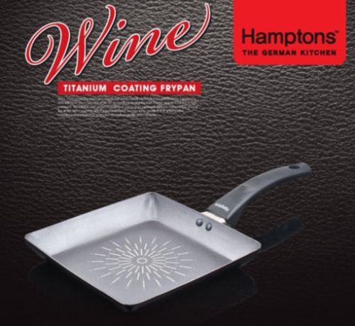 [Hamptons] 햄튼 와인 티타늄 인덕션 사각팬 22cm