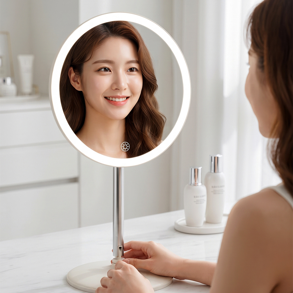 [에코너] MR2 접이식 무선LED 플레어 탁상형 메이크업 거울