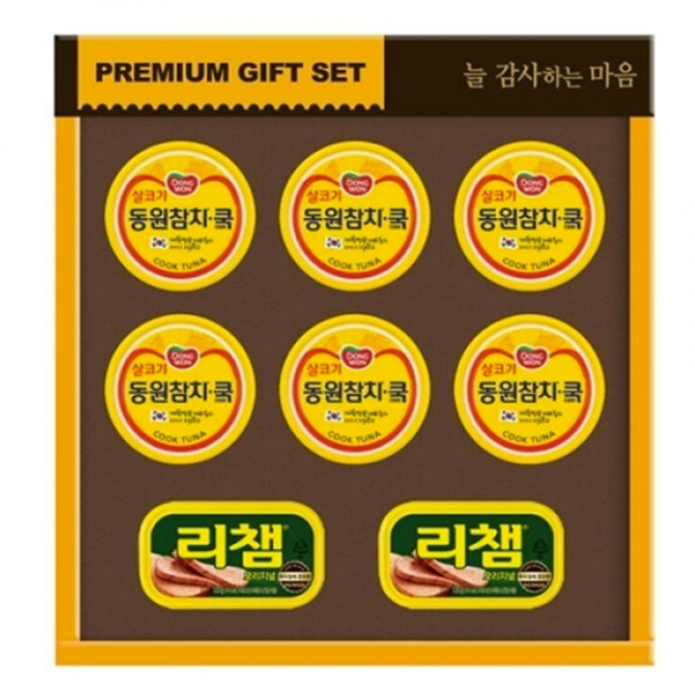 [명절기간 한정] [동원] 행복 8호 (동원 쿡참치 85g x 6, 리챔 오리지널 120g x 2)