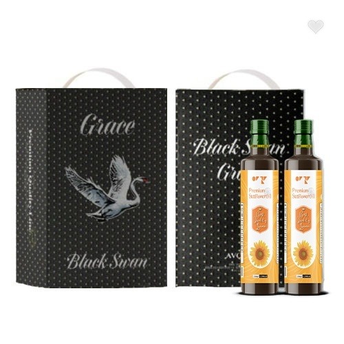 [명절기간 한정][아보아칸] 오일선물세트 블랙스완(해바라기오일250ML*2EA)+손잡이박스