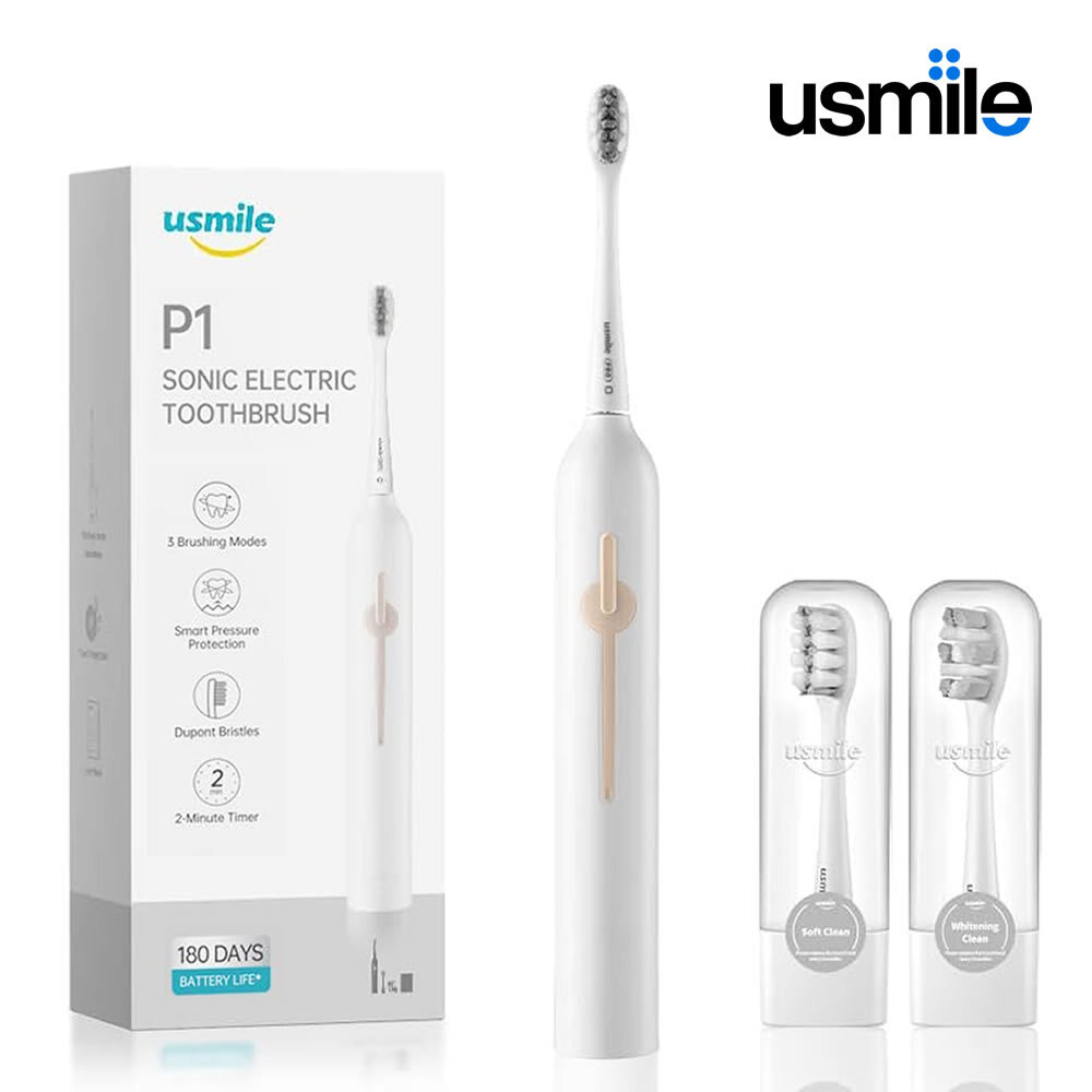 유스마일 음파전동칫솔 데일리퓨어 P1 화이트