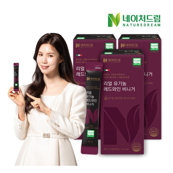 네이처드림 리얼 유기농 
레드와인비니거 20ml x 14포