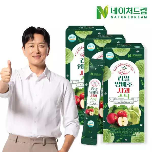 네이처드림 
리얼 양배추 사과 스틱 
20g x 14포